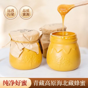 海北藏蜂蜜青藏高原土蜂蜜原生态自然结晶无人工添加野花蜂蜜500g